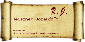 Reiszner Jozafát névjegykártya